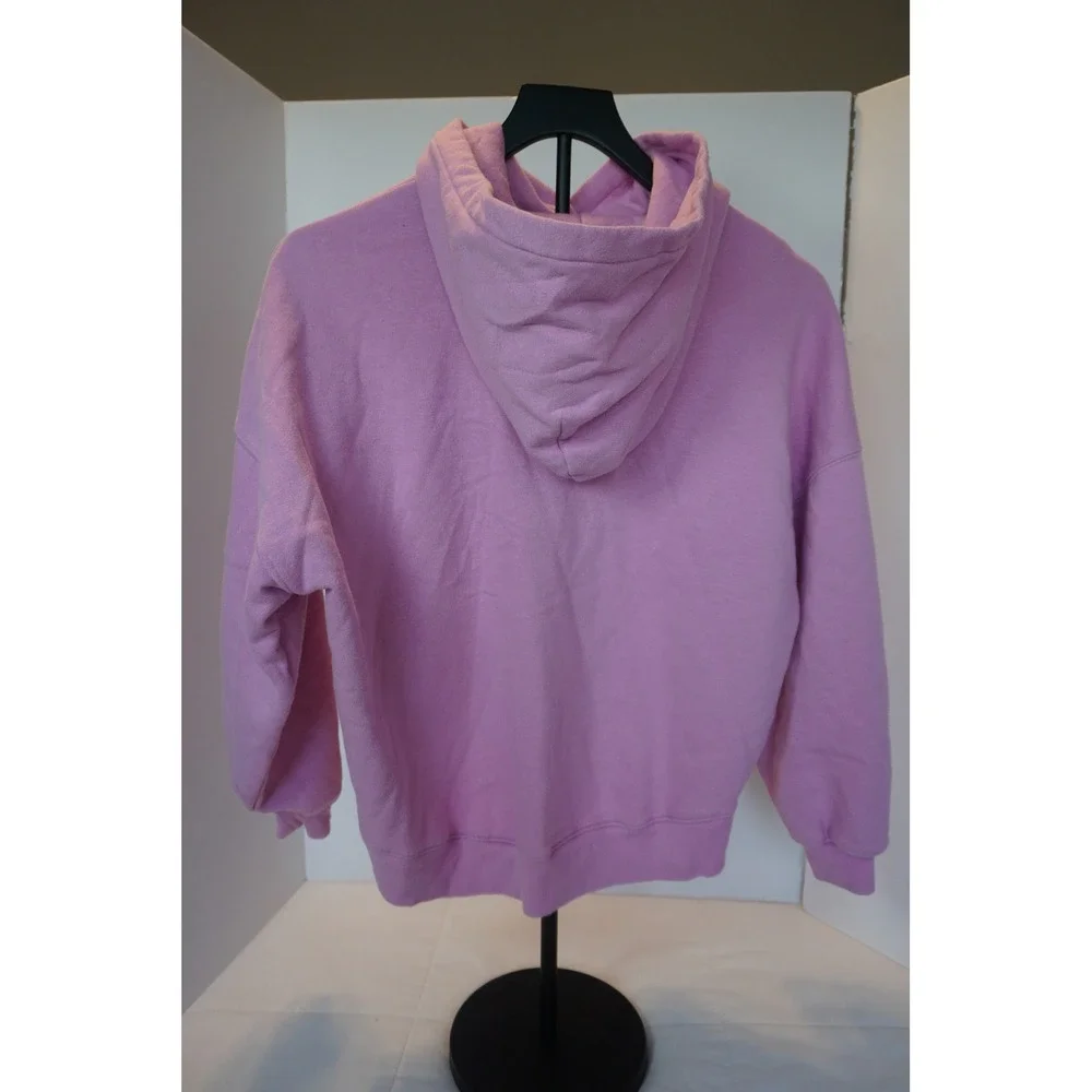Gap Kids Pink Made With Love Graphic Fleece Hoodie Sweatshirt Size L 10